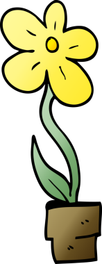 Bir insan tarafından çizilmiş karalama saksısı.