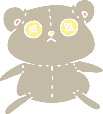 Bir insan tarafından çizilmiş, el yazısıyla çizilmiş şirin bir oyuncak ayı.