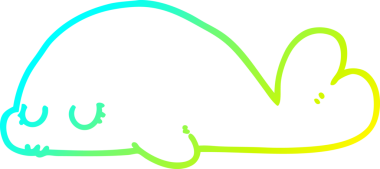 Bir insan tarafından çizilmiş, soğuk bir çizgi film mührü.