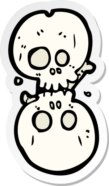 Bir insan tarafından çizilmiş cadılar bayramı kemik numarasının çıkartması.