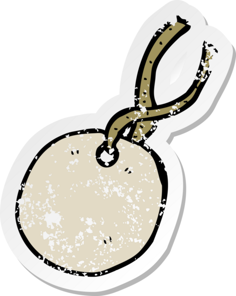 Bir insan tarafından çizilmiş karikatür hediye etiketi.