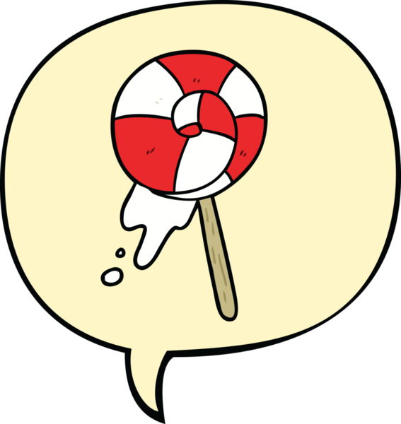 bir insan tarafından çizilmiş geleneksel konuşma balonlu lolipop çizgi filmi