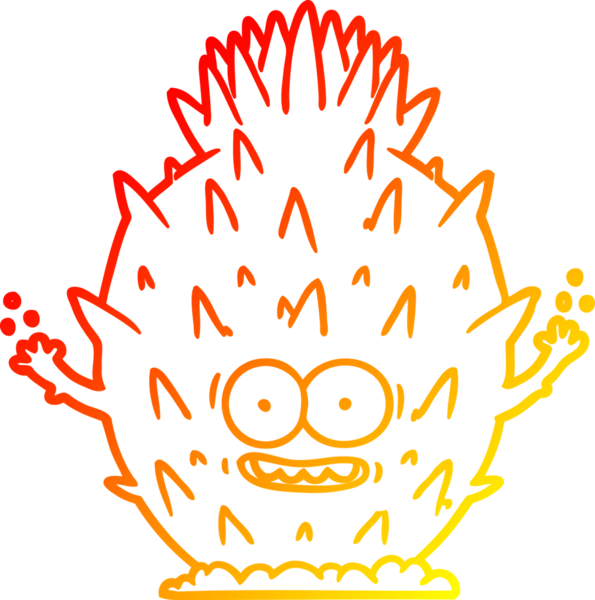 Bir insan tarafından çizilmiş bir kaktüsün sıcak çizgi çizimi