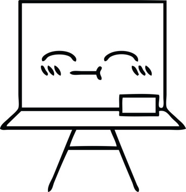 Bir insan tarafından çizilmiş karatahta çizimi