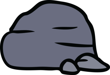 Bir insan tarafından çizilmiş taş ve çakıl karalamaları.