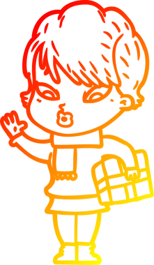 Bir insan tarafından çizilmiş bir karikatür kadın çizimi