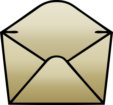 bir insan tarafından çizilmiş gölgelenmiş garip karikatür zarfı