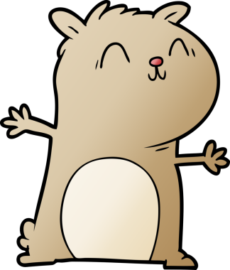 bir insan tarafından çizilmiş gerbil çizgi filmi