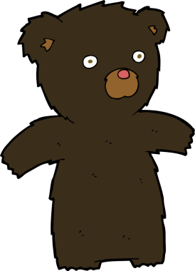 bir insan tarafından çizilmiş kara ayı çizgi filmi