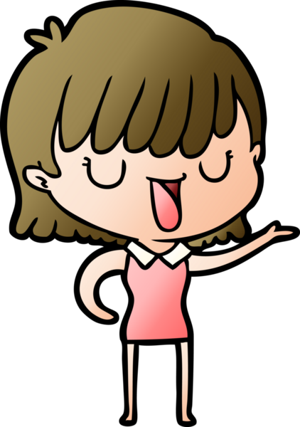 Bir insan tarafından çizilmiş karikatür kadın.