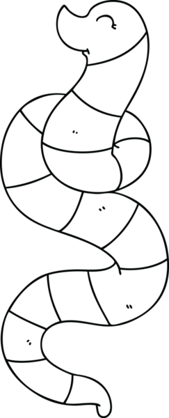 Bir insan tarafından çizilmiş garip çizgi film solucanı.