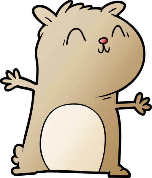 bir insan tarafından çizilmiş gerbil çizgi filmi