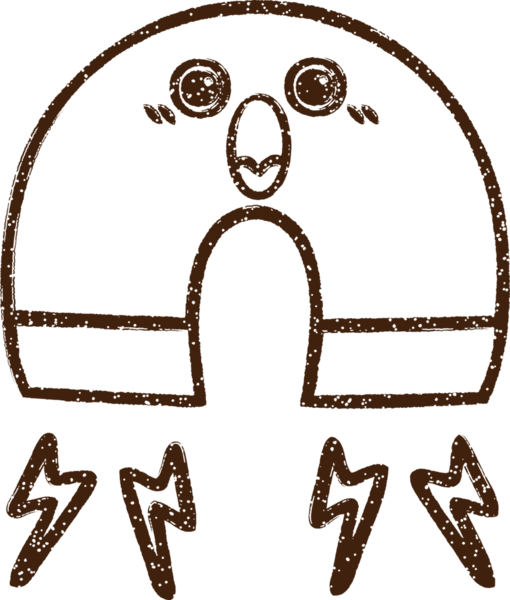 Bir insan tarafından çizilmiş mıknatıs kömürü