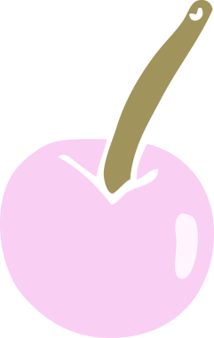 Bir insan tarafından çizilmiş karalama kirazı.