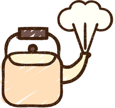 Bir insan tarafından çizilen Kaynayan Kettle Tebeşiri