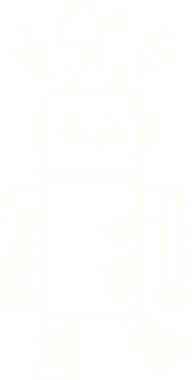 Bir insan tarafından çizilen robot tebeşiri.