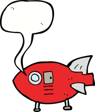 bir insan tarafından çizilmiş konuşma baloncuklu uzay roketi