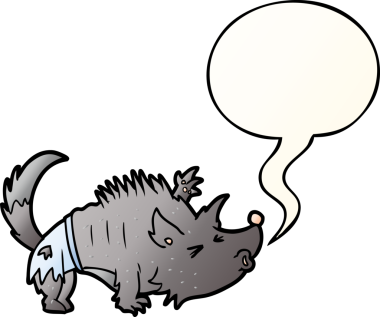 Bir insan tarafından çizilmiş, konuşma baloncuklu cadılar bayramı çizgi filmi.