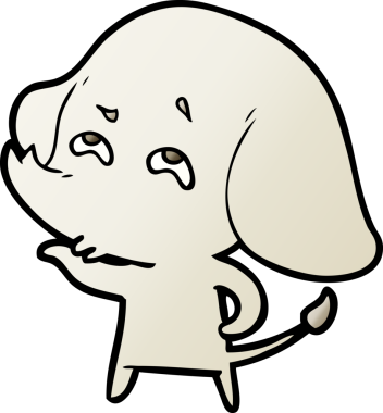 Bir insan tarafından çizilmiş karikatür fili