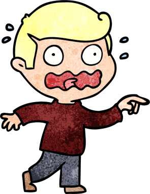 Çizgi film bir insan tarafından çizilmiş.