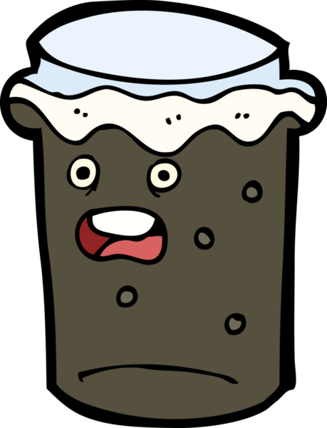 Bir insan tarafından çizilmiş bira bardağı.