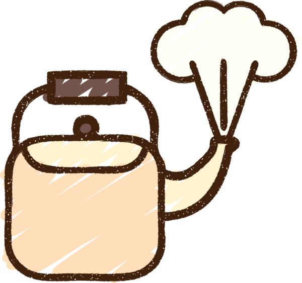 Bir insan tarafından çizilen Kaynayan Kettle Tebeşiri