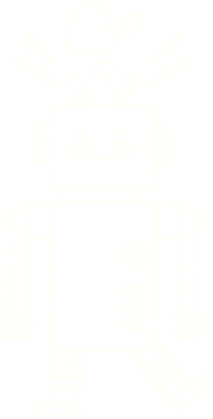 Bir insan tarafından çizilen robot tebeşiri.