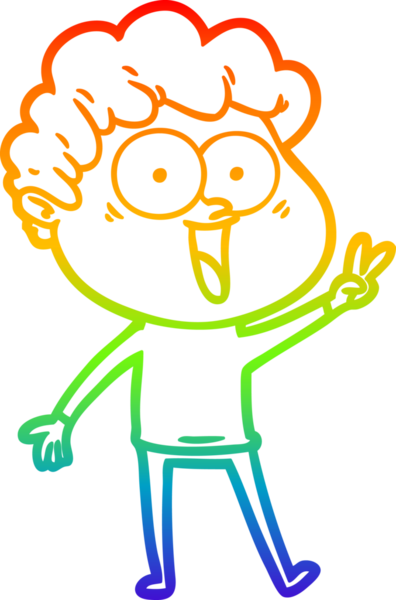 Bir insan tarafından çizilmiş mutlu bir adamın çizgi çizimi.