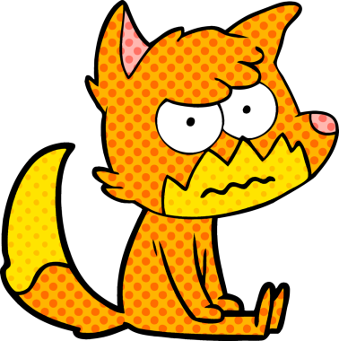 Bir insan tarafından çizilmiş bir tilki.