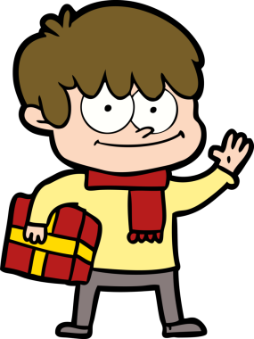 Bir insan tarafından çizilmiş mutlu çizgi film adamı.