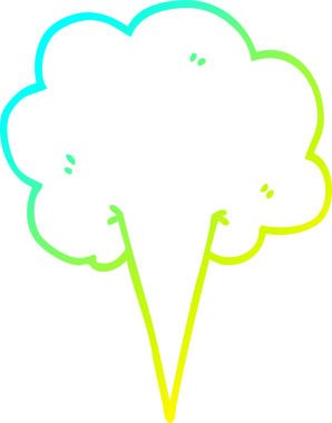 Bir insan tarafından çizilmiş soğuk çizgi çizgi bir bulutun vızıltısı.