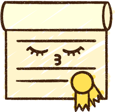 Bir insan tarafından çizilmiş Resmi Sertifika Tebeşiri