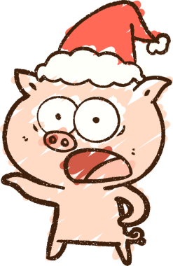 Bir insan tarafından çizilmiş Noel Domuz Tebeşiri