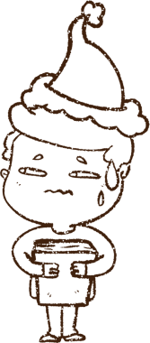 Bir insan tarafından çizilmiş Noel Adamı Kömürü