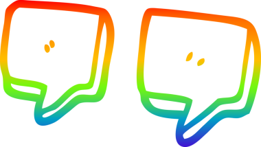 bir insan tarafından çizilmiş bir karikatür tırnak işareti çizimi