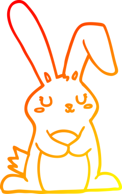 Bir insan tarafından çizilmiş çizgi film tavşanı çizimi