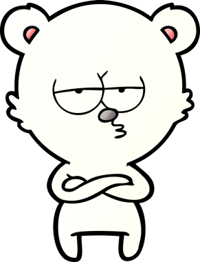 Bir insan tarafından çizilmiş kutup ayısı karikatürü