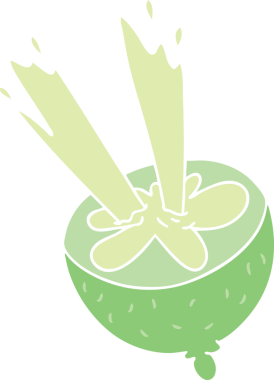 Bir insan tarafından çizilmiş garip bir çizgi film kireci.