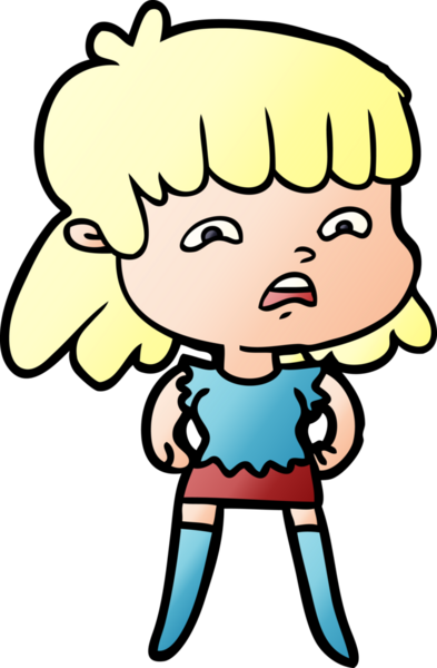 Bir insan tarafından çizilmiş endişeli bir karikatür.