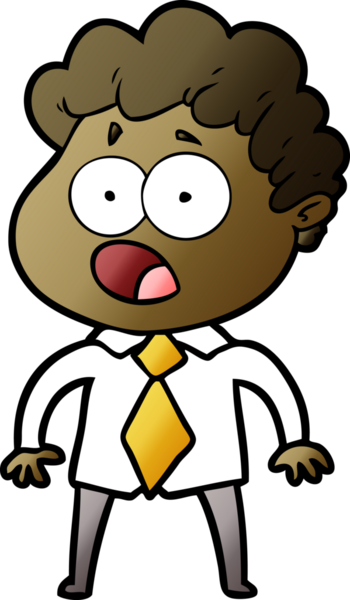 Bir insan tarafından çizilmiş bir karikatür adamı şaşkınlıkla nefes nefese kaldı.