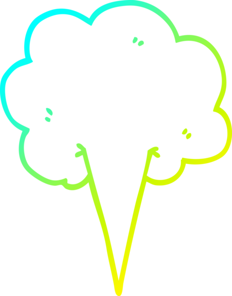 Bir insan tarafından çizilmiş soğuk çizgi çizgi bir bulutun vızıltısı.