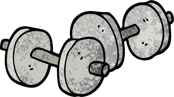 grunge desenli çizim bir insan tarafından çizilmiş halterler.