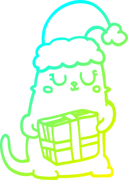 Soğuk gradyan çizgisi bir insan tarafından çizilmiş şirin bir çizgi roman kedisi.