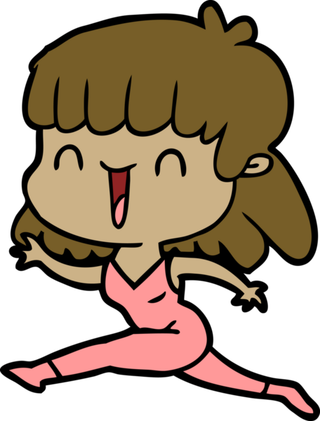 Bir insan tarafından çizilmiş karikatür kadın.