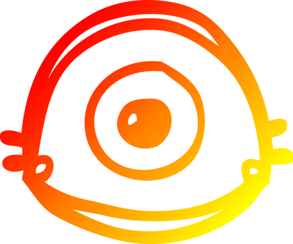 Bir insan tarafından çizilmiş mavi bir çizgi çizimin sıcak gradyanı.