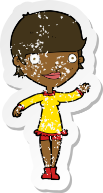 Bir insan tarafından çizilmiş sallanan bir karikatürün gerilimli yapıştırması.