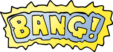 Bir insan tarafından çizilmiş karalama kelime bang