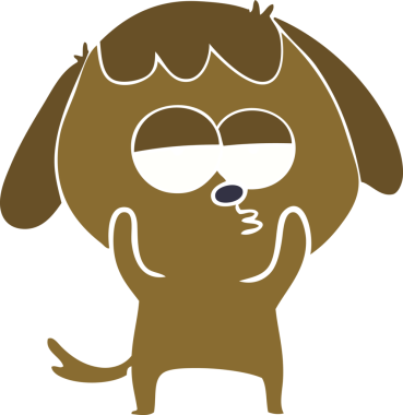 Bir insan tarafından çizilmiş düz renkli çizgi film.