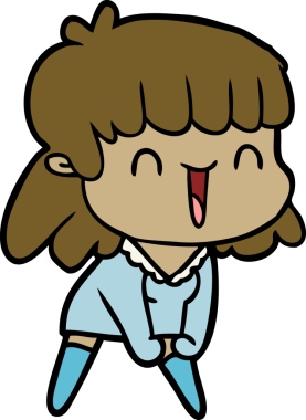 Bir insan tarafından çizilmiş karikatür kadın.