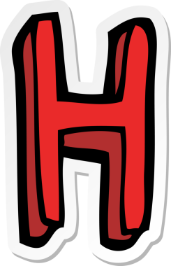 Bir insan tarafından çizilmiş bir karikatür etiketi.